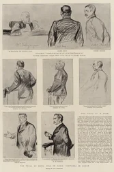 Le procès de M. Zola à Paris, croquis au tribunal